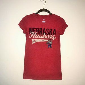 ADIDAS Nebraska Herbie HUSKER Football Red T-Shirt